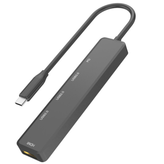 Groov-e GVPC10BK USB-C Multiport Hub HDMI - USB-C and USB-A x 3 - Black