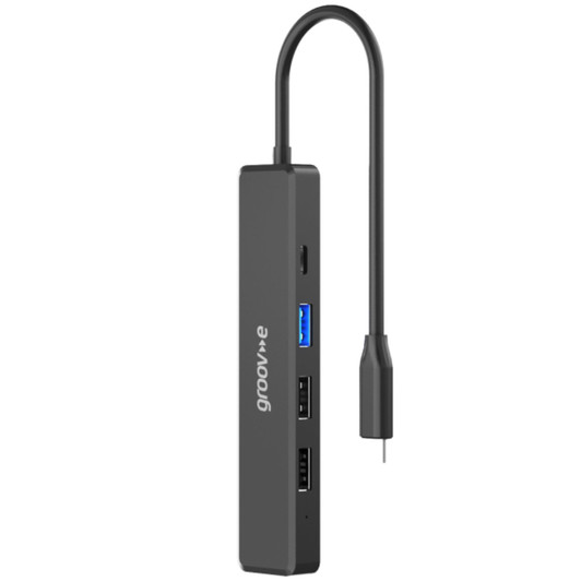 Groov-e GVPC10BK USB-C Multiport Hub HDMI - USB-C and USB-A x 3 - Black