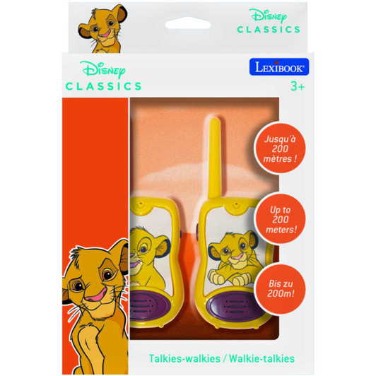 Lexibook TW12AN The Lion King Walkie-Talkies 200m Outdoors Range For Kid's