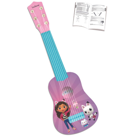 Lexibook K200GDH Gabby's Dollhouse My First Guitar with 6 Nylon Strings For Kids