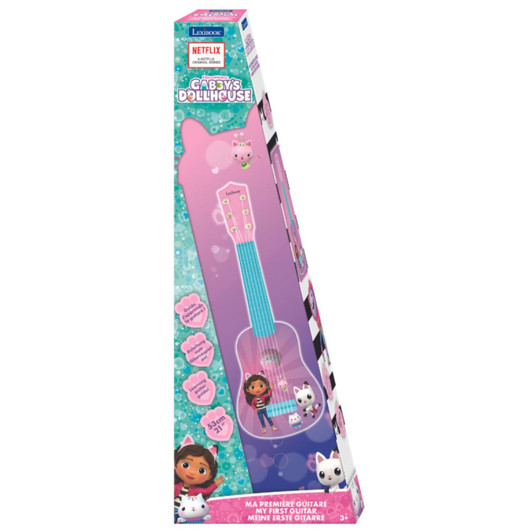 Lexibook K200GDH Gabby's Dollhouse My First Guitar with 6 Nylon Strings For Kids