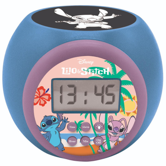 Lexibook RL977D Disney Stitch Childrens Projector Clock with Timer & Night light