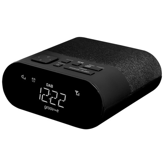 Groov-e GVCR03BK Roma Alarm Clock Radio with DAB+/FM Radio - Black