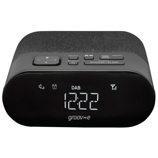 Groov-e GVCR03BK Roma Alarm Clock Radio with DAB+/FM Radio - Black