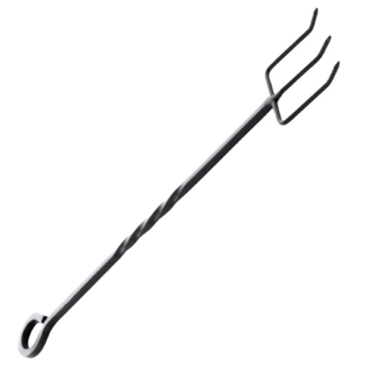 Leecroft 18" Eye Cast Iron Toasting Fork Open Fires - Black