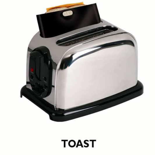 Toastabags Reusable 300 Use Toaster Sandwich Bags Pack of 2 - Black