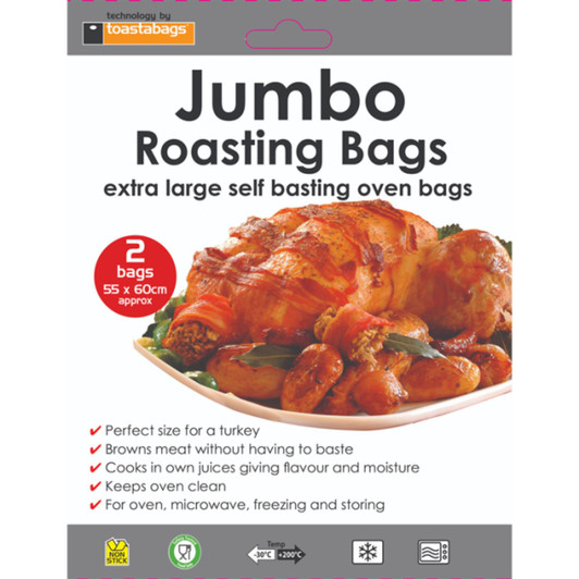 Toastabags Jumbo Oven Roasting Bag Pack of 2 For Oven- Microwave- Freezing