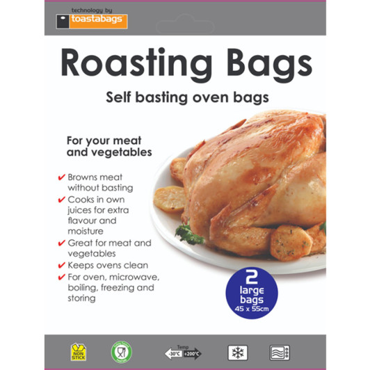 Toastabags Large Oven and Microwave Roasting Bags Pack of 2