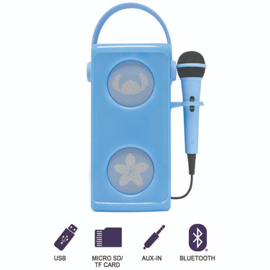 Lexibook BTP185DZ Disney Stitch Luminous Bluetooth Speakers with Lights & Mic
