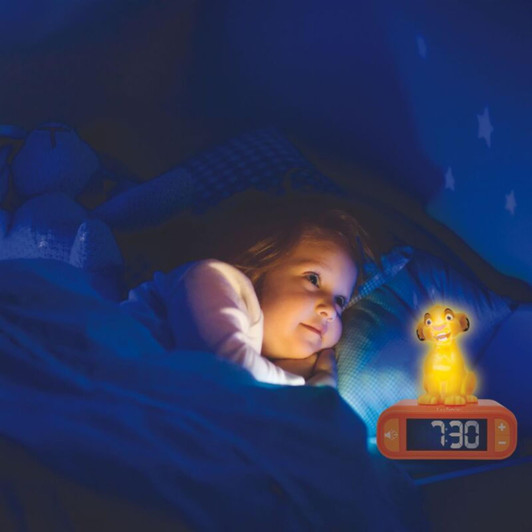 Lexibook The Lion King Simba Childrens Alarm Clock with Night Light