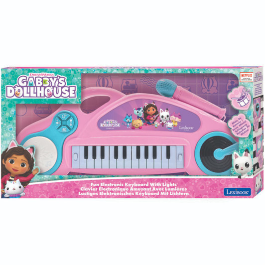 Lexibook Gabby's Dollhouse Electronic Keyboard with Lights and Microphone