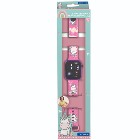 Lexibook DMW060UNI Unicorn LED Digital Watch For Small Wrists 3+Years Kids