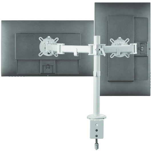 One For All DM2220 Smart Universal Dual Monitor Arm Mount - White