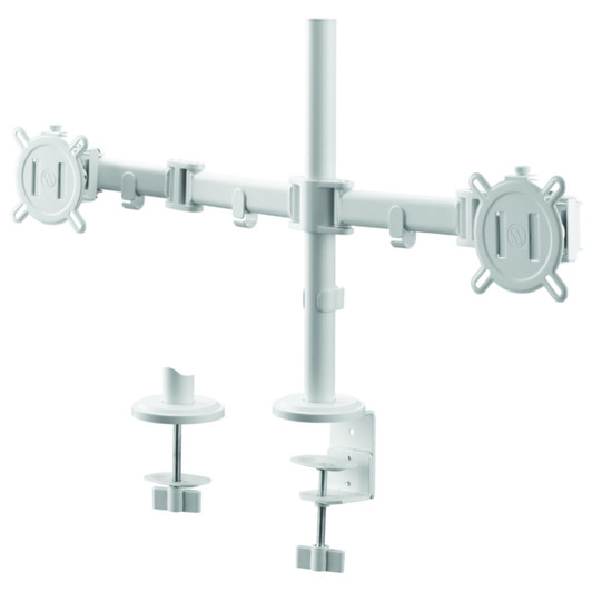 One For All DM2220 Smart Universal Dual Monitor Arm Mount - White