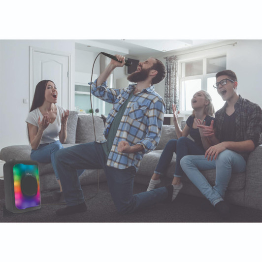 Lexibook iParty Flame Bluetooth Speaker with Mic and Party Lights USB AUX