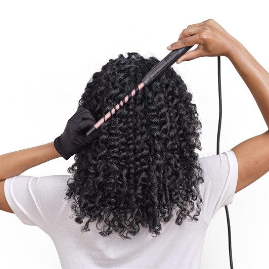 BaByliss Tight Curls Wand Hair Tong Styler Rose Quartz Ceramic Finish