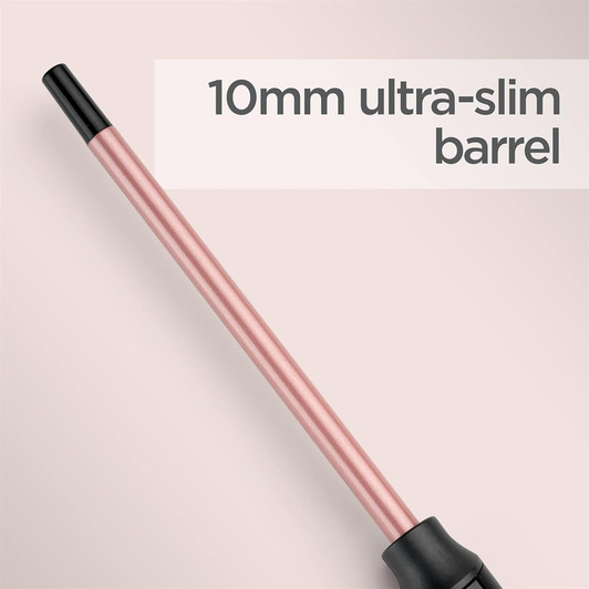 BaByliss Tight Curls Wand Hair Tong Styler Rose Quartz Ceramic Finish