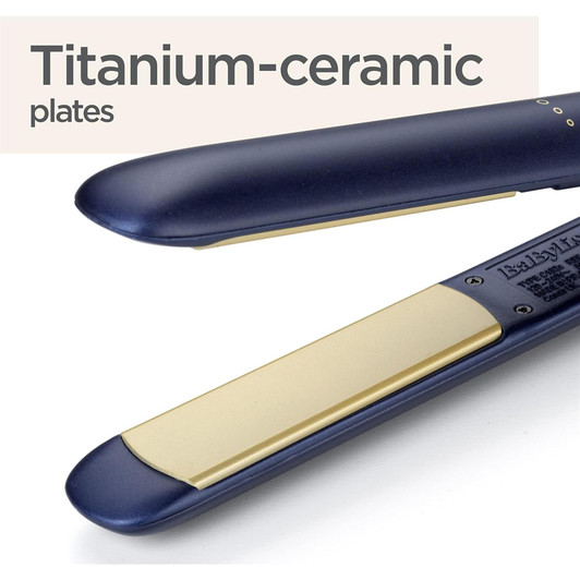 BaByliss 2516U Midnight Luxe Hair Straighteners Titanium Ceramic - Blue