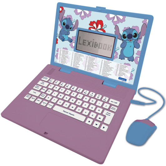 Lexibook JC598DI2 Disney Stitch Bilingual Educational Laptop with 124 Activites