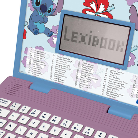 Lexibook JC598DI2 Disney Stitch Bilingual Educational Laptop with 124 Activites