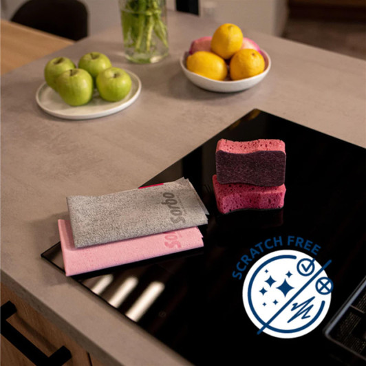 Sorbo Cooking Care Scourer with Scratch Free Hob and Oven Sponge Pack of 2