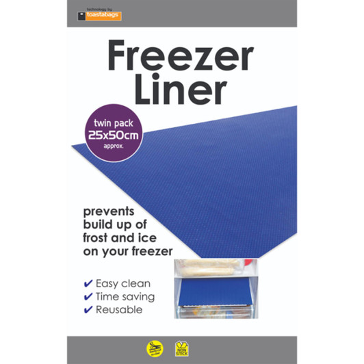 Toastabags 2x Freezer Drawer Shelf Liners Mats Prevents Build Up Ice & Frost