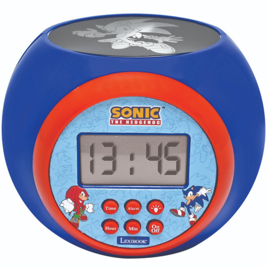 Lexibook Sonic Childrens Projector Alarm Clock with Timer & Night Light