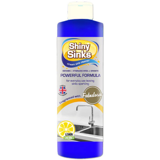 Shiny Sinks Cream Sink Cleaner 250ml with Lemon Sherbet Fragrance