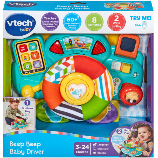 VTech Beep Beep Baby Driver Steering Wheel Toy Suitable For 3-24 Months