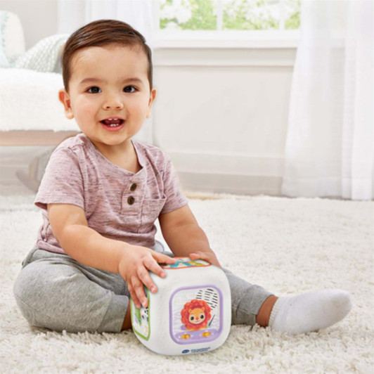 VTech Sensory Sounds Musical Cube Interactive Baby Toy with Nursery Rhymes