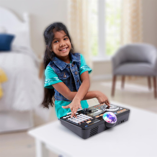 VTech Kidi DJ Mix Toy For Kids with 15 Built-in Tracks and Bluetooth - Black