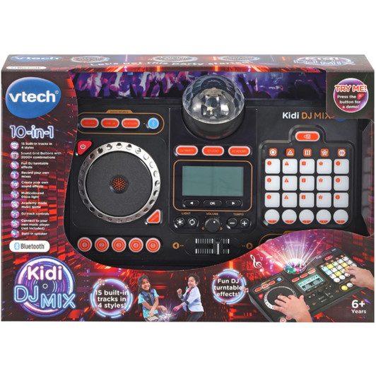 VTech Kidi DJ Mix Toy For Kids with 15 Built-in Tracks and Bluetooth - Black