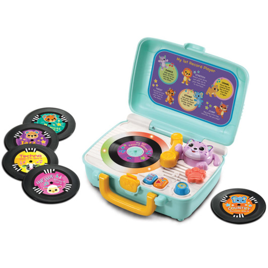 VTech My 1st Record Player with Jazz, Pop, Techno, Country and Hip Hop Music