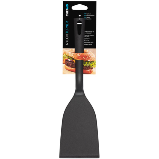 Chef Aid Nylon Turner Kitchen Tool BPA Free Dishwasher Safe - Black