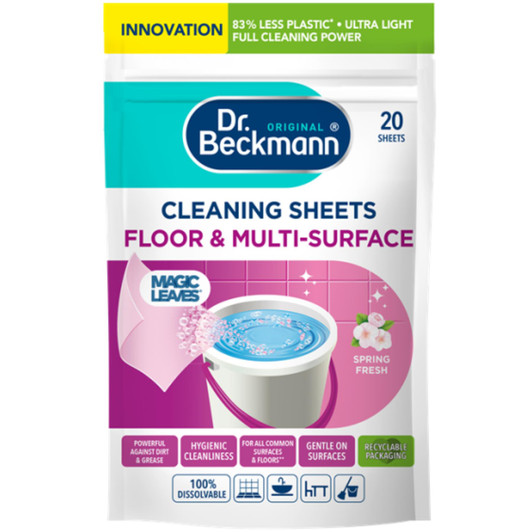 Dr Beckmann Floor & Multi-Surface Cleaning 20 Sheets Magic Leaves Spring Fresh
