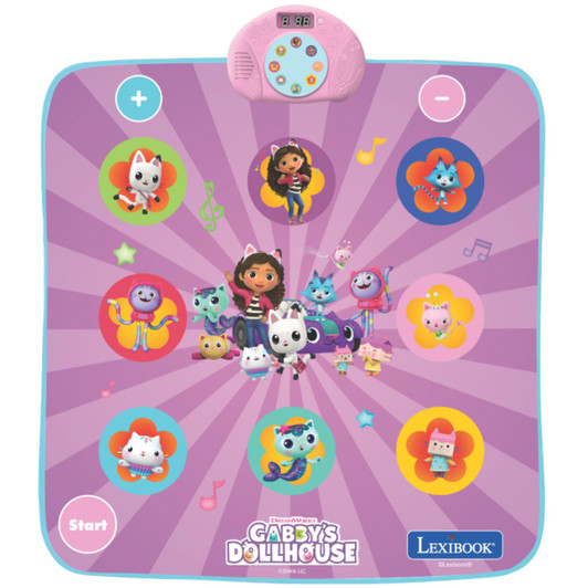 Lexibook DM10GDH Gabby's Dollhouse Electronic Bluetooth and Luminous Dance Mat