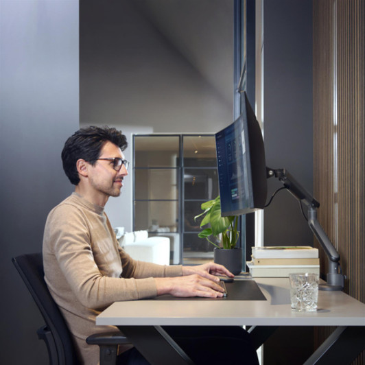 One For All DM7110 Design Line Universal Single Monitor Mount - Black