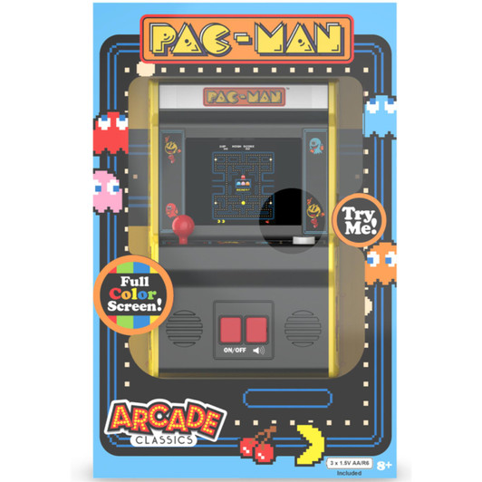 Basic Fun Retro Pac-Man Mini Arcade Classics Game TFT Screen Suitable For 8y+