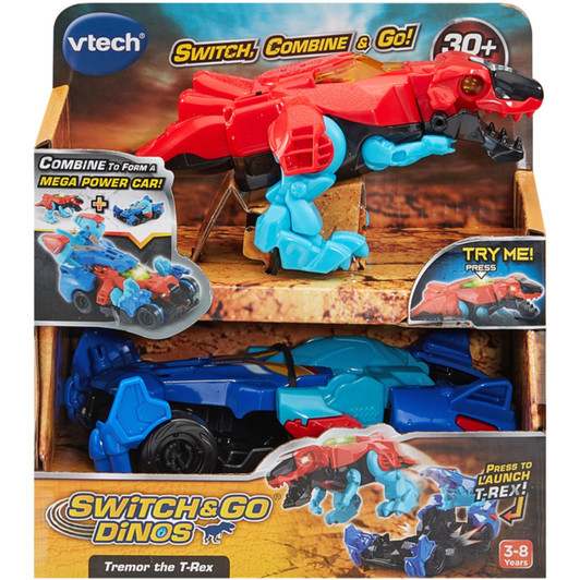 VTech Switch & Go Dinos Tremor the T-Rex Toy Suitable From 3 to 8 Years Kids