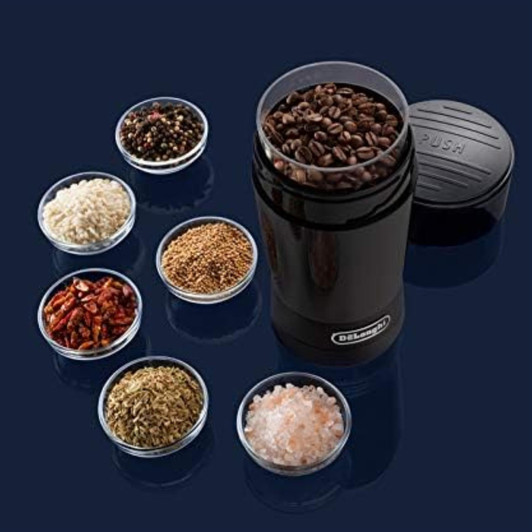 De'Longhi KG200 Electric Coffee Grinder Stainless Steel Blade 90g Capacity Bean