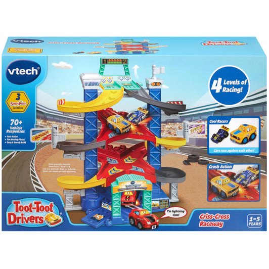 Vtech Toot-Toot Drivers Criss-Cross Raceway Interactive Toddler Toy Playset