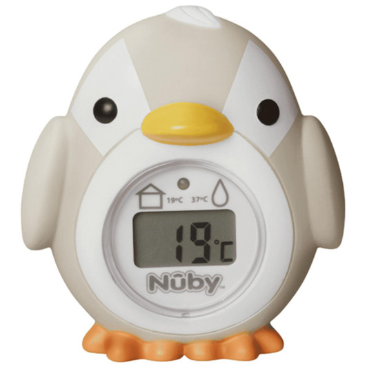 Nuby Penguin Shaped Baby Bath Digital Thermometer Easy To Read LCD Screen