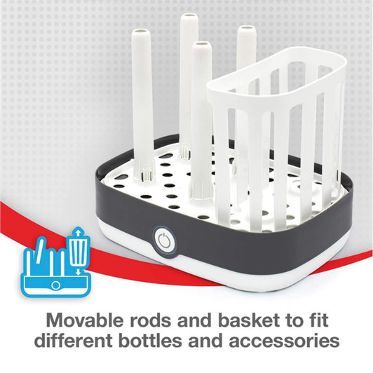 NUK Vario Express Steam Steriliser For Baby Bottles Removable Basket & Poles