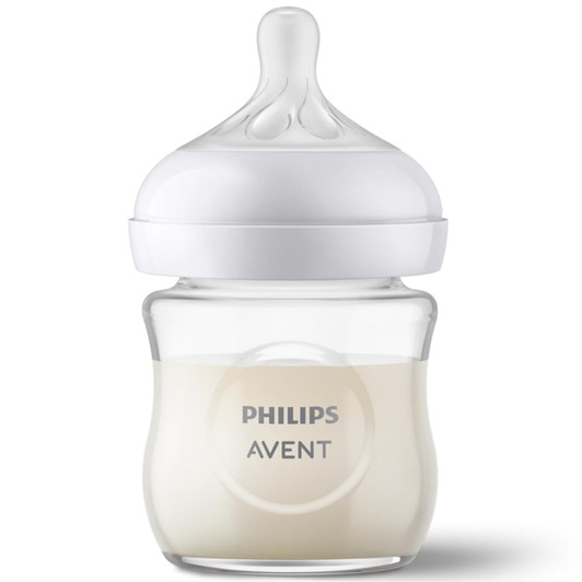 Philips Avent Natural Response 3.0 Glass Baby Bottle 125ml with Flow no. 2 Teat