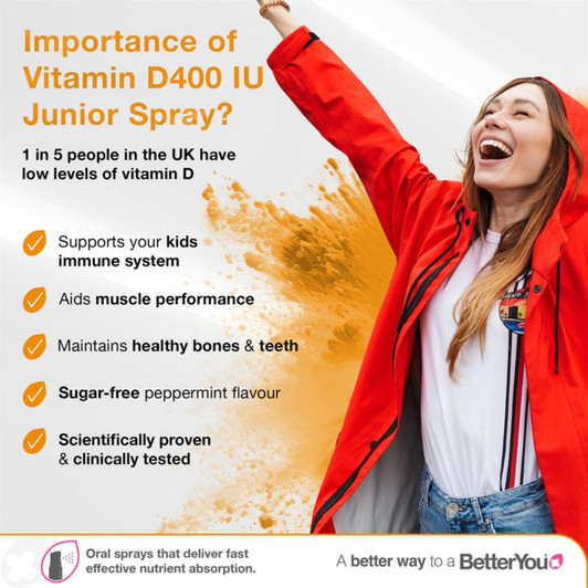 BetterYou Junior Vitamin D 400 IU Oral Spray 15ml