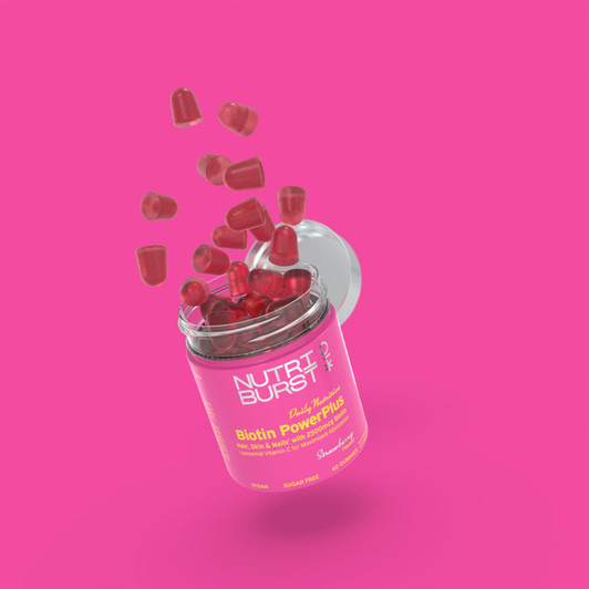 Nutriburst Biotin Power Plus Vitamin C For Healthy Hair & Glowing Skin 60 Gummie