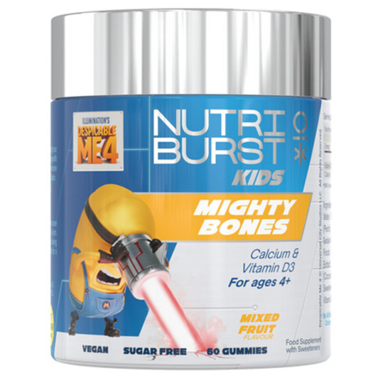 Nutriburst Minions Mighty 60 Gummies with Calcium and Vitamin D For Ages 4+ Kids