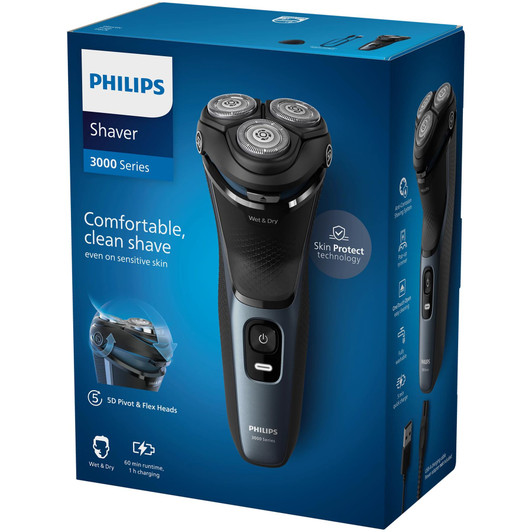 Philips 3000X Series Men Wet & Dry Electric Shaver 5D Pivot & Head S3144/00