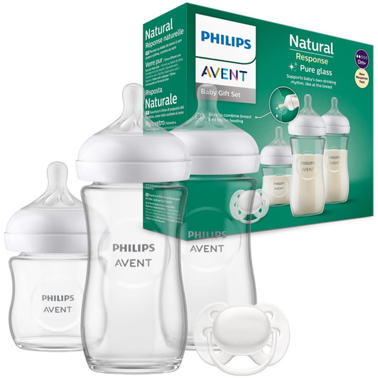 Philips SCD878/11 Avent Glass Baby Bottle Newborn Gift Set For 0m+ Babies