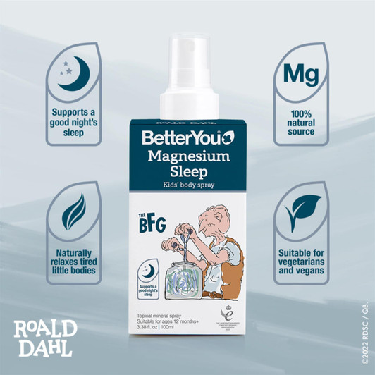 BetterYou Roald Dahl Magnesium Sleep Kids Body Spray 100ml
